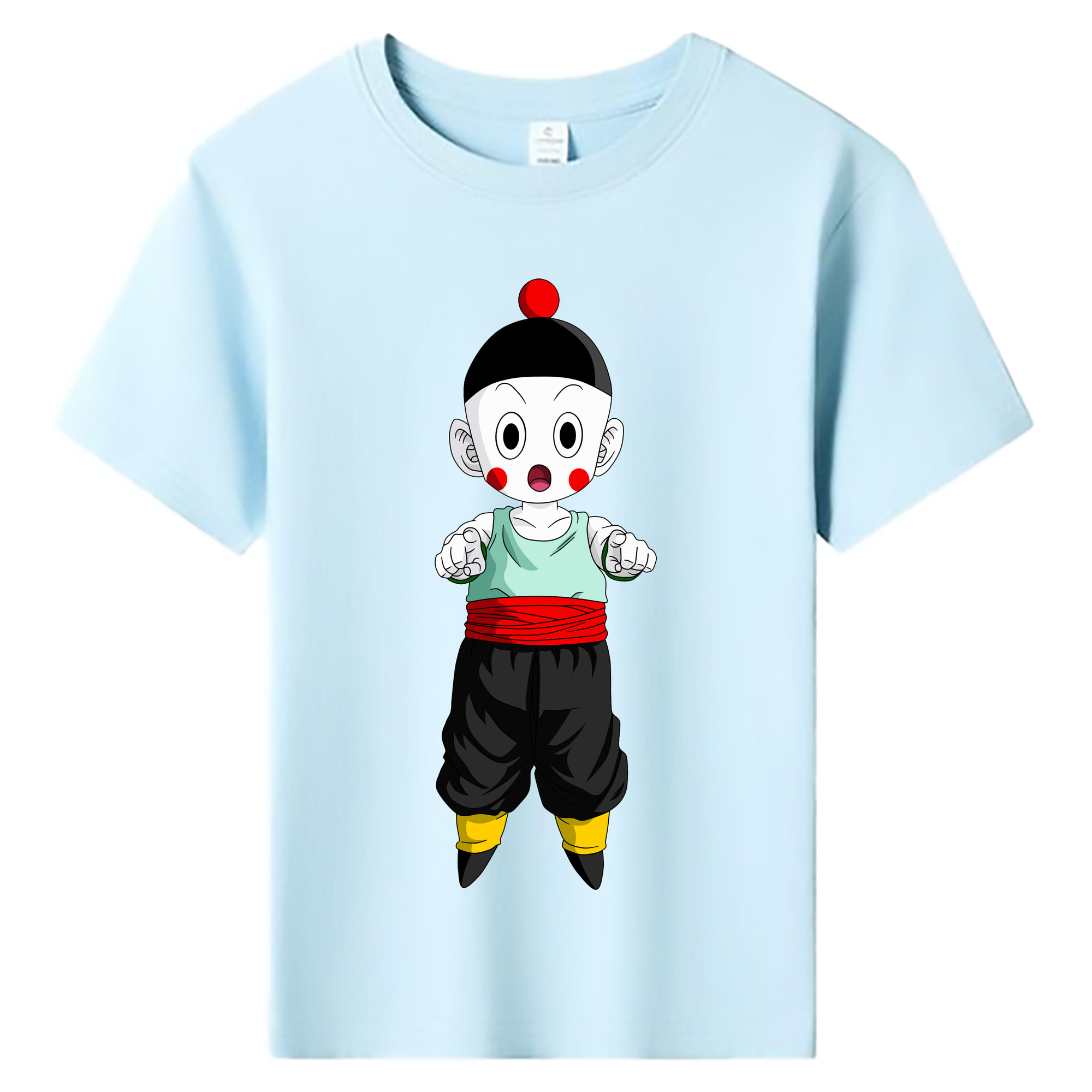 （画像用） ドラゴンボール 餃子（チャオズ）DRAGON BALL Chaoz 綿100％キッズTシャツ（フロントプリント）